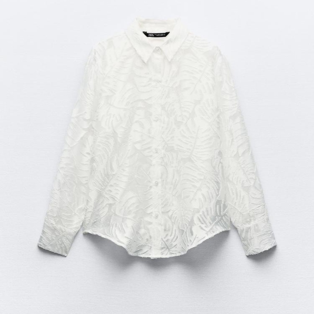 Zara semi sheer Blouse